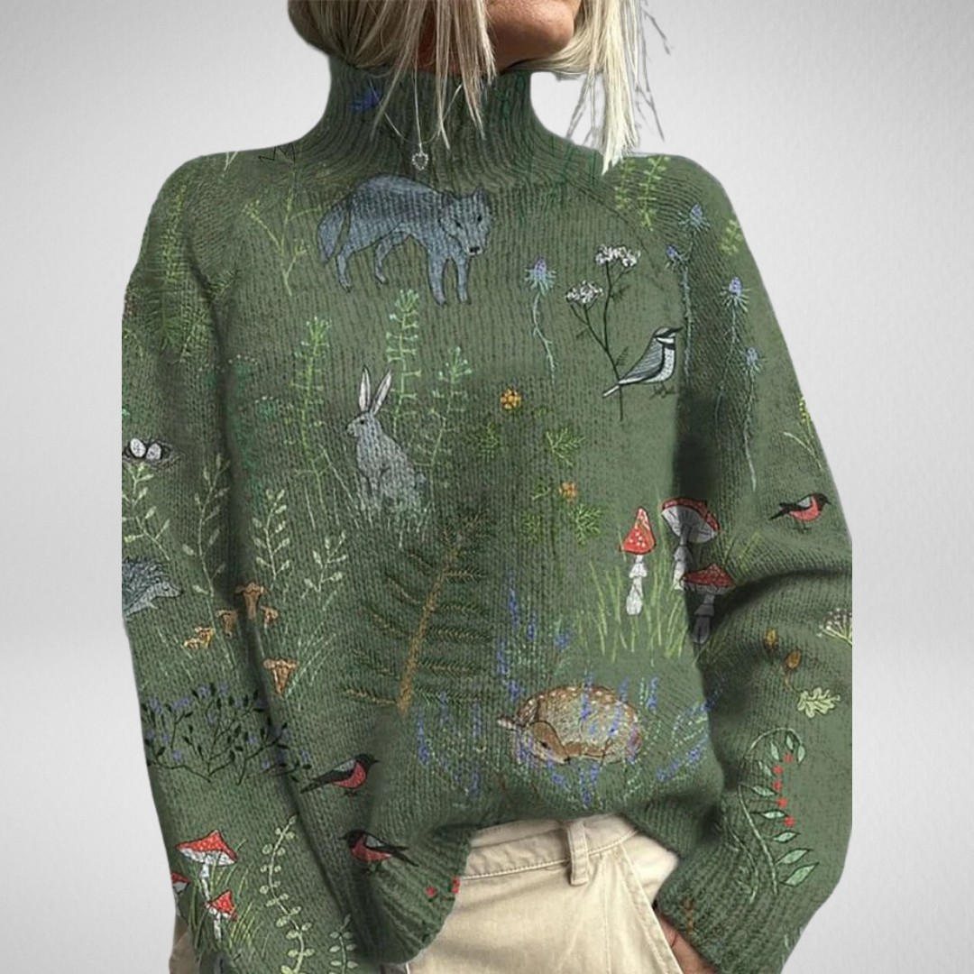 FJORN EMBROIDERED WILDERNESS SWEATER