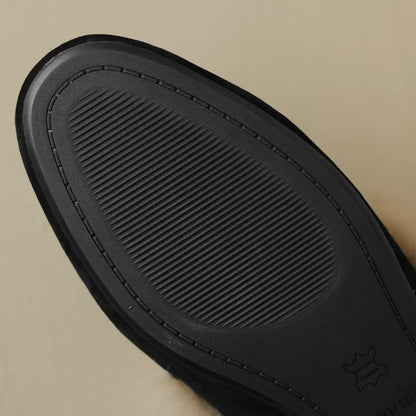 VELOURA SUEDE SHEARLING MULES